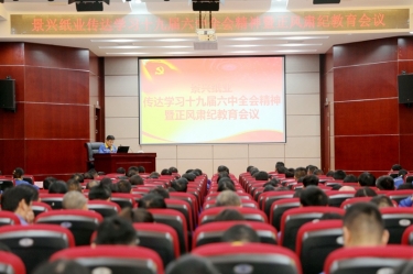 亿万28官网召开“传达学习十九届六中全会精神暨正风肃纪教育会议”